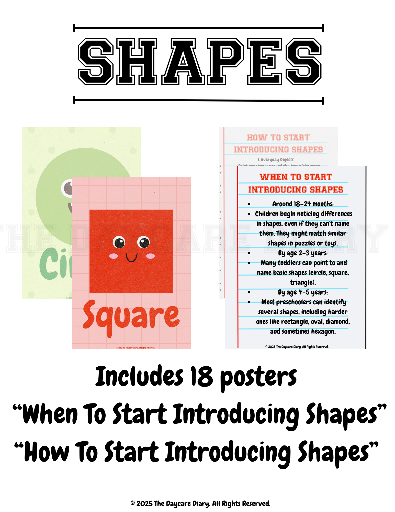 Introducing Shapes – Educational Wall Poster for Kids Printable