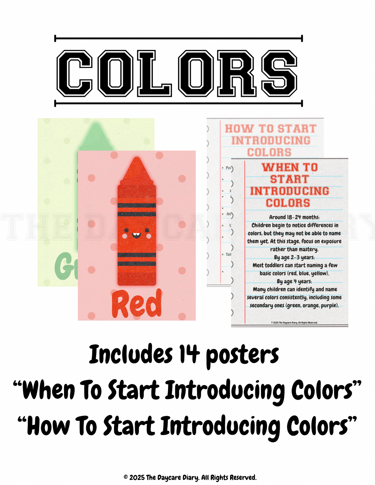 Introducing Colors – Educational Wall Posters for Kids Printable (Sent ...